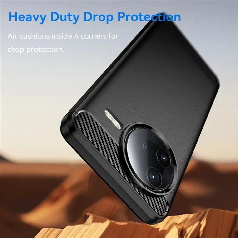 Hülle für Xiaomi Poco F7 Ultra, Techsuit, Carbon, Schwarz