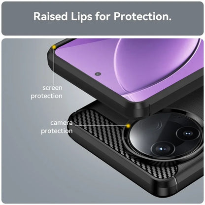 Hülle für Xiaomi Poco F7 Ultra, Techsuit, Carbon, Schwarz