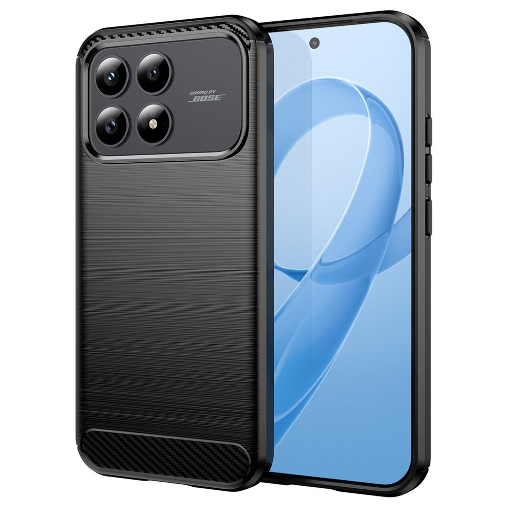Hülle für Xiaomi Poco F8 Pro, Techsuit, Carbon, Schwarz