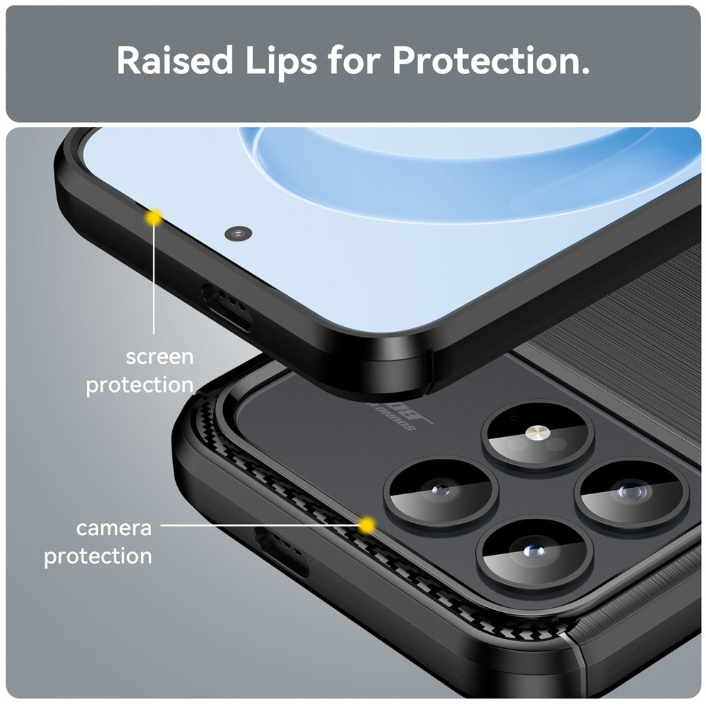 Hülle für Xiaomi Poco F8 Pro, Techsuit, Carbon, Schwarz