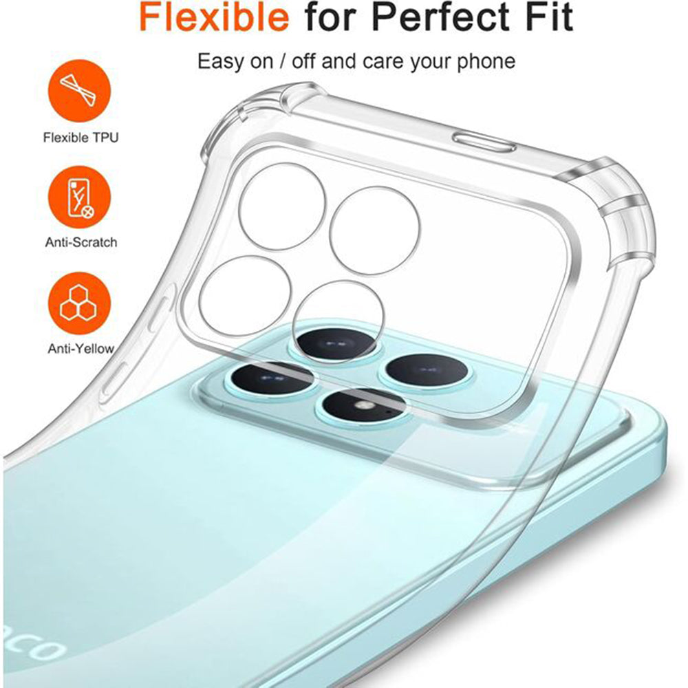 Hülle für Xiaomi Poco F8 Pro, Techsuit, Shockproof Clear, Transparent
