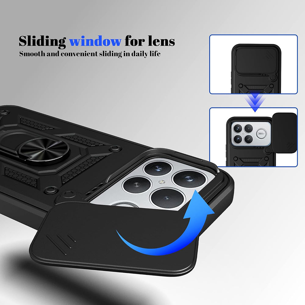 Hülle für Xiaomi Poco F8 Ultra, Techsuit, CamShield, Schwarz