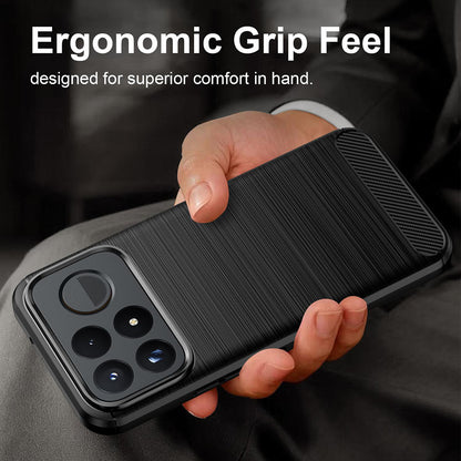 Hülle für Xiaomi Poco F9 Pro, Techsuit, Carbon, Schwarz