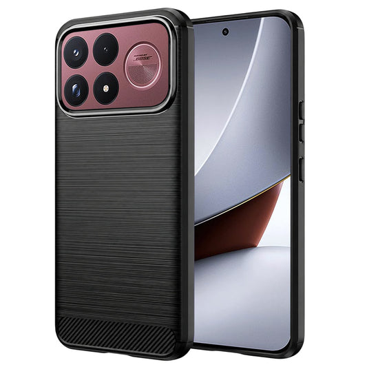 Hülle für Xiaomi Poco F9 Ultra, Techsuit, Carbon, Schwarz