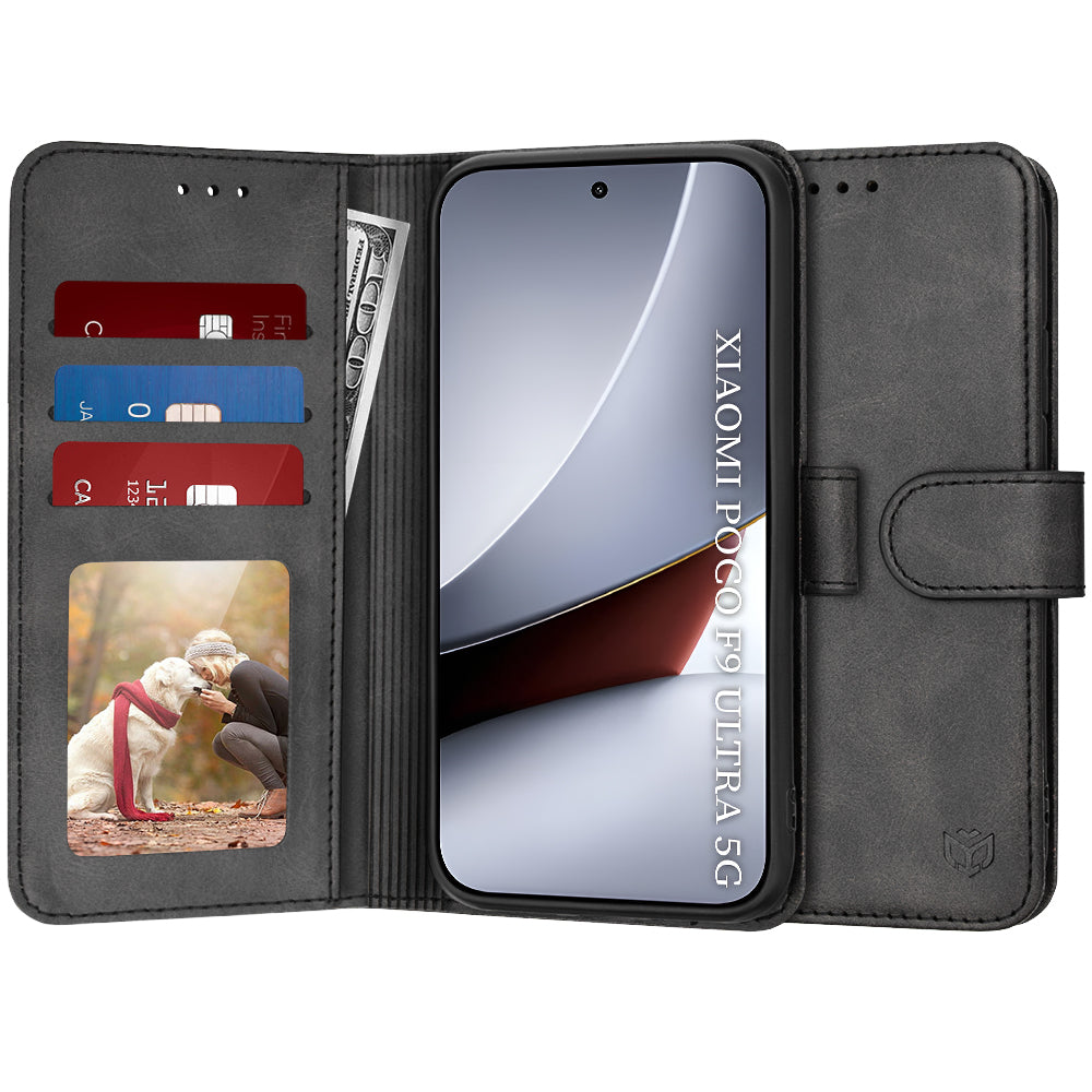 Hülle für Xiaomi Poco F9 Ultra, Techsuit, Diary Book, Schwarz
