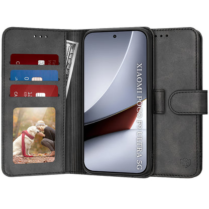 Hülle für Xiaomi Poco F9 Ultra, Techsuit, Diary Book, Schwarz