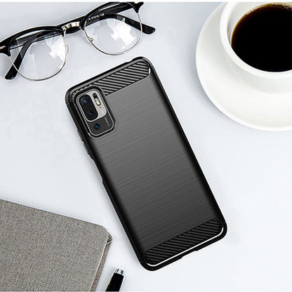 Hülle für Xiaomi Poco M3 Pro 5G / Redmi Note 10 5G, Techsuit, Carbon, Schwarz