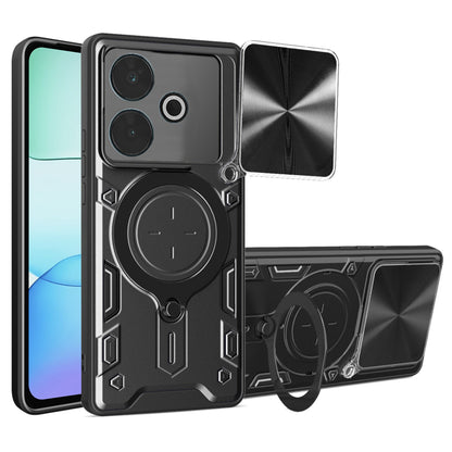Hülle für Xiaomi Poco M6 4G / Redmi 13, Techsuit, CamGuard Pro, Schwarz