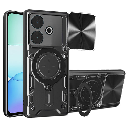 Hülle für Xiaomi Poco M6 4G / Redmi 13, Techsuit, CamGuard Pro, Schwarz