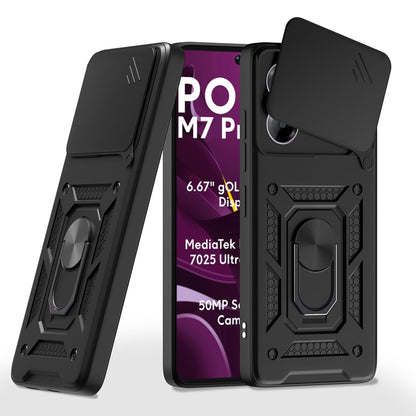Hülle für Xiaomi Poco M7 Pro 5G, Techsuit, CamShield, Schwarz