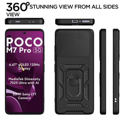 Hülle für Xiaomi Poco M7 Pro 5G, Techsuit, CamShield, Schwarz