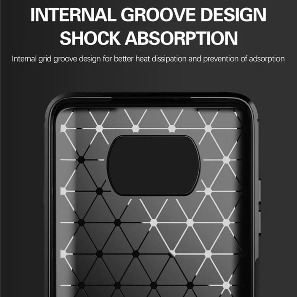 Hülle für Xiaomi Poco X3 Pro / X3 NFC / X3, Techsuit, Carbon, Schwarz