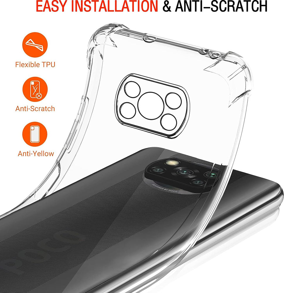 Case for Xiaomi Poco X3 Pro / X3 NFC / X3, Techsuit, Shockproof Clear, Transparent