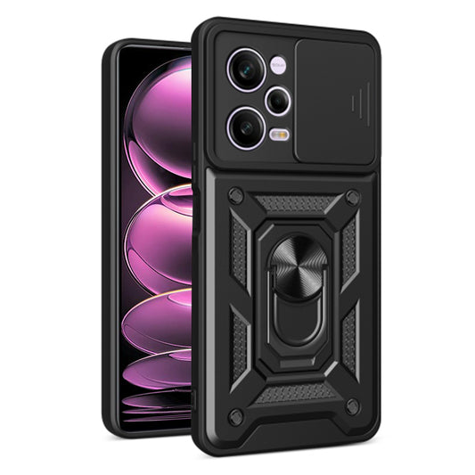 Hülle für Xiaomi Poco X5 Pro / Redmi Note 12 Pro 5G, Techsuit, CamShield, Schwarz