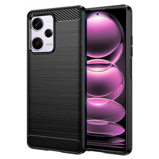 Hülle für Xiaomi Poco X5 Pro / Redmi Note 12 Pro 5G, Techsuit, Carbon, Schwarz
