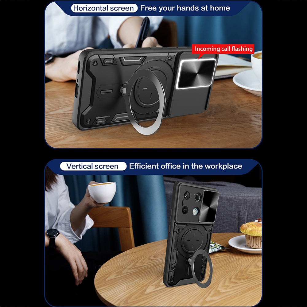 Hülle für Xiaomi Poco X6 / Note 13 Pro 5G, Techsuit, CamGuard Pro, Schwarz