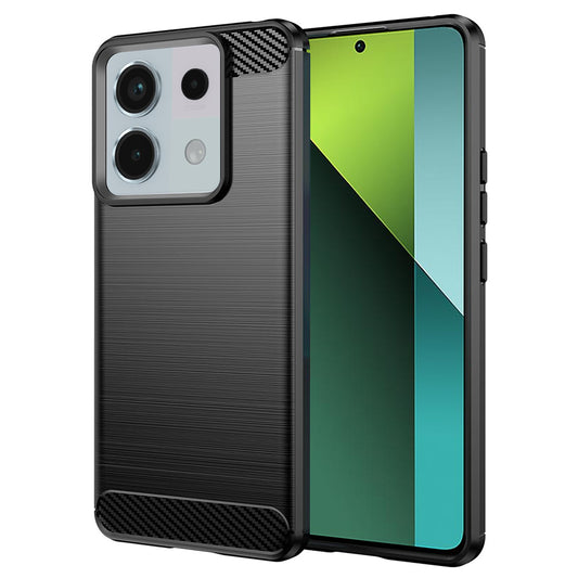 Hülle für Xiaomi Poco X6 / Note 13 Pro 5G, Techsuit, Carbon, Schwarz