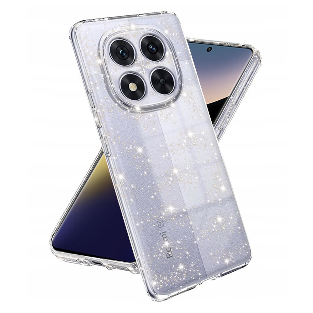 Case for Xiaomi Poco X7 / Note 14 Pro 5G, Techsuit, SparkleSkin, Transparent