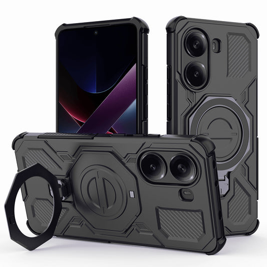 Hülle für Xiaomi Poco X7 Pro, Techsuit, Carbon Shield Pro, Schwarz