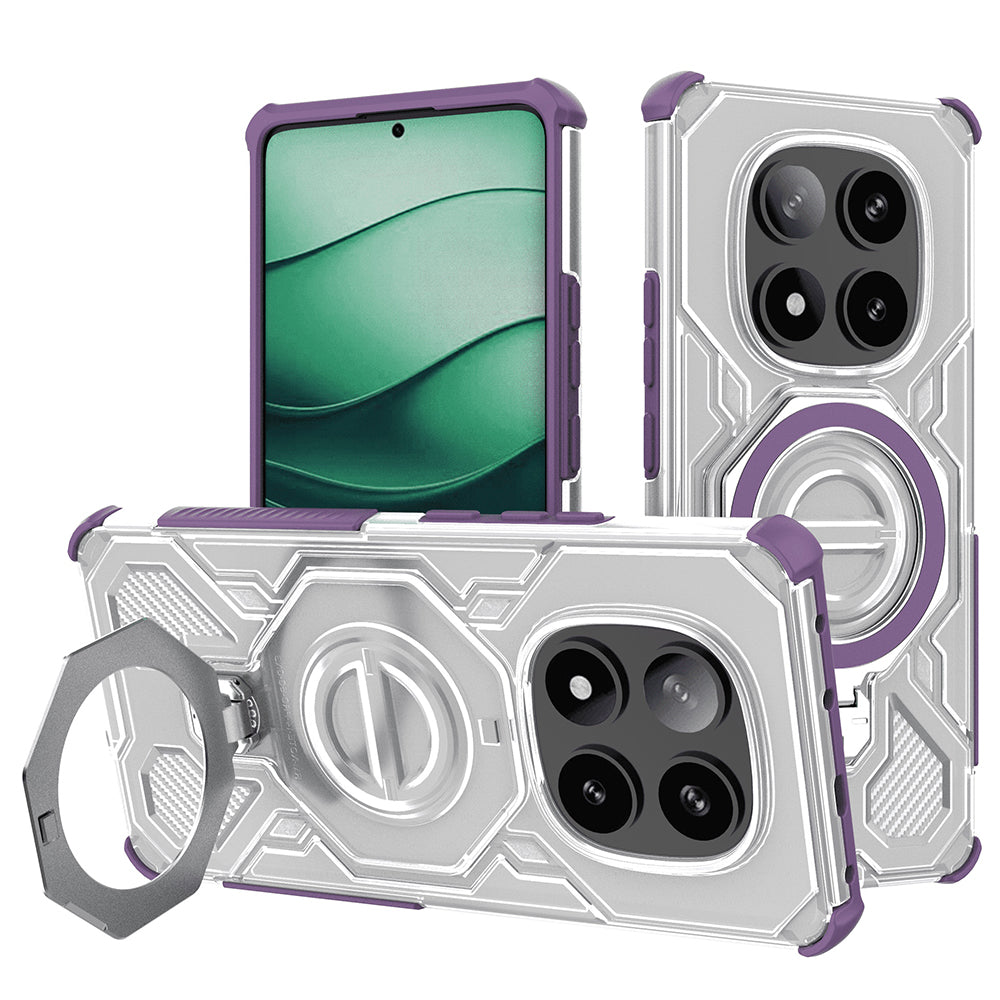 Hülle für Xiaomi Poco X7 / Redmi Note 14 Pro 5G, Techsuit, Carbon Shield Pro, Lila