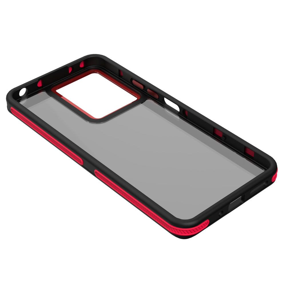 Hülle für Xiaomi Poco M6 / Redmi 13C 5G, OEM, Crystal Black, Rot