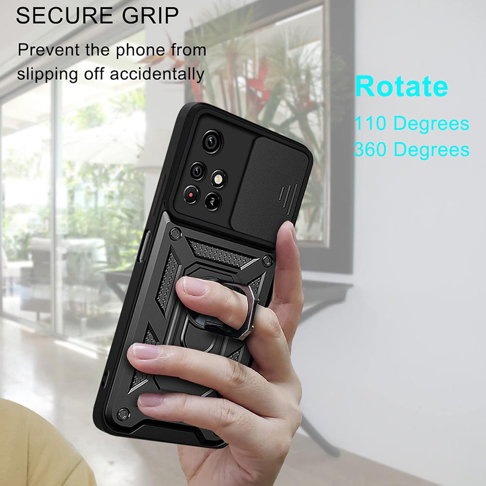 Hülle für Xiaomi Redmi 10 2022 / 10 (2021), Techsuit, CamShield, Schwarz