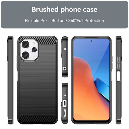 Hülle für Xiaomi Redmi 12 5G / 12, Techsuit, Carbon, Schwarz