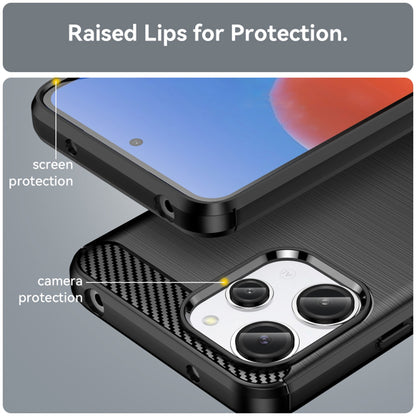 Hülle für Xiaomi Redmi 12 5G / 12, Techsuit, Carbon, Schwarz
