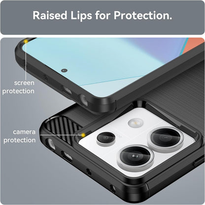 Hülle für Xiaomi Redmi 13C 5G / 13C / Poco C65, Techsuit, Carbon, Schwarz
