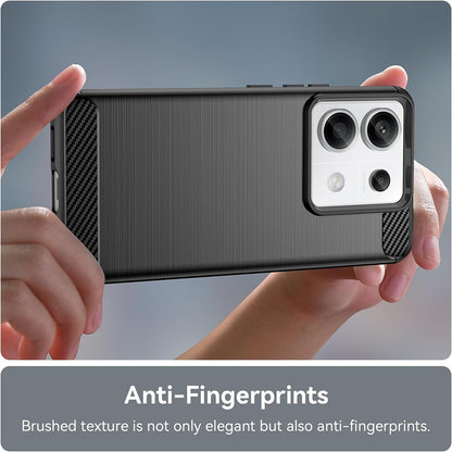Hülle für Xiaomi Redmi 13C 5G / 13C / Poco C65, Techsuit, Carbon, Schwarz
