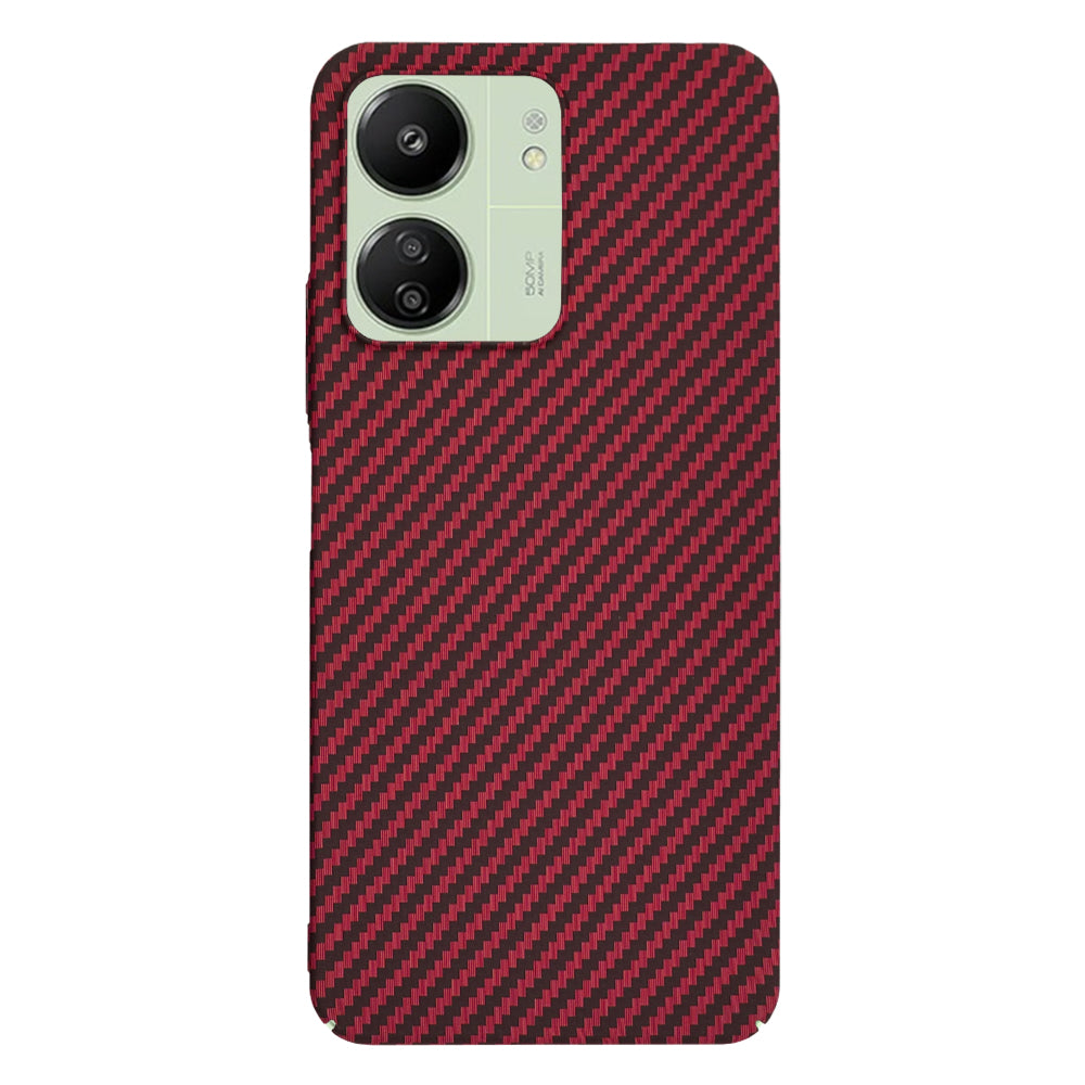Hülle für Xiaomi Redmi 13C 5G / 13C / Poco C65, Techsuit, Carbonite FiberShell, Rot