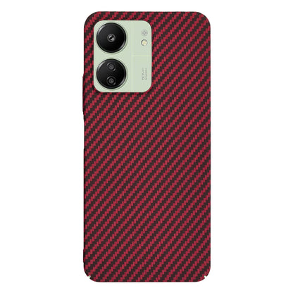 Hülle für Xiaomi Redmi 13C 5G / 13C / Poco C65, Techsuit, Carbonite FiberShell, Rot