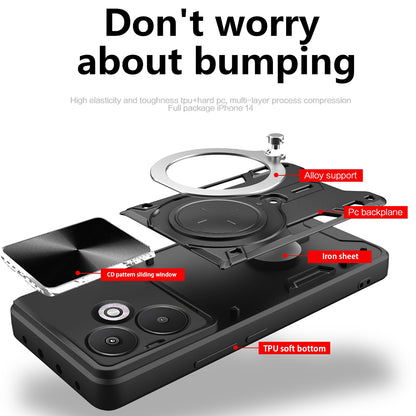Hülle für Xiaomi Redmi 13C 5G, Techsuit, CamGuard Pro, Schwarz