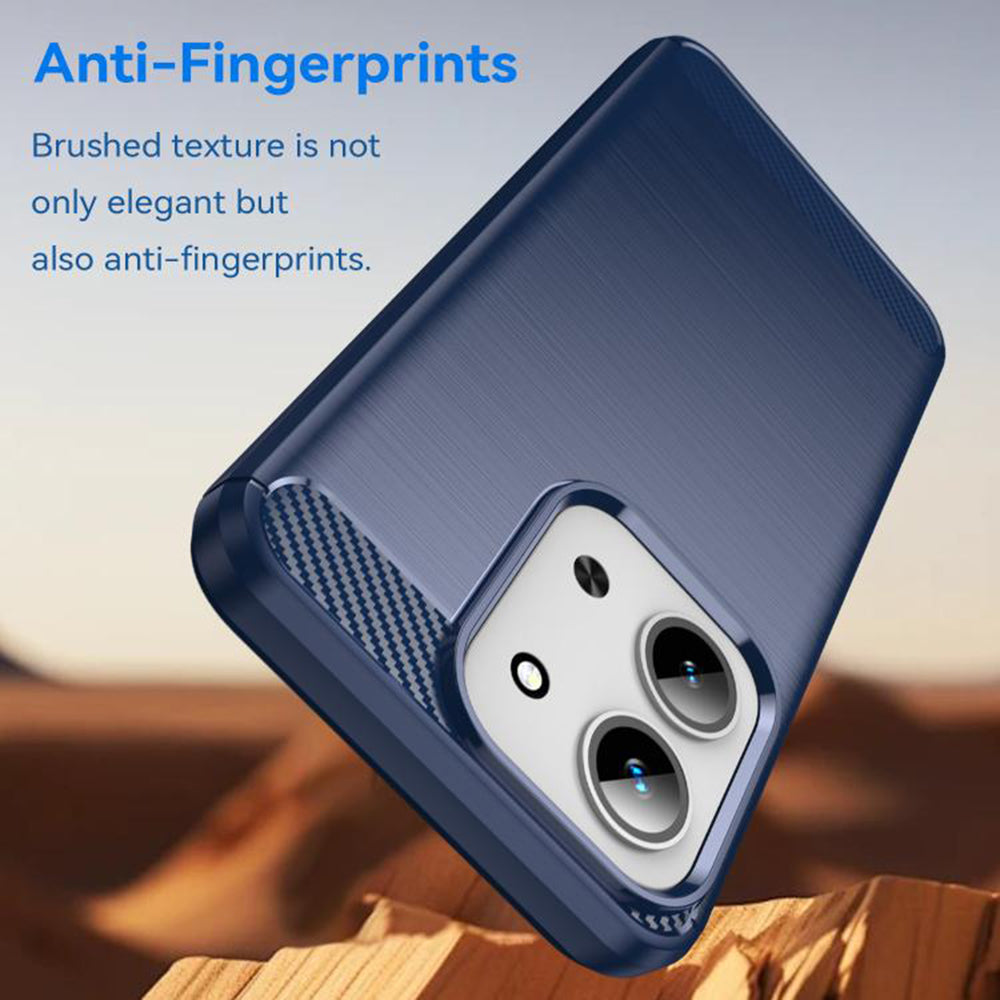 Hülle für Xiaomi Redmi 15C 5G / 15C 4G, Techsuit, Carbon, Blau
