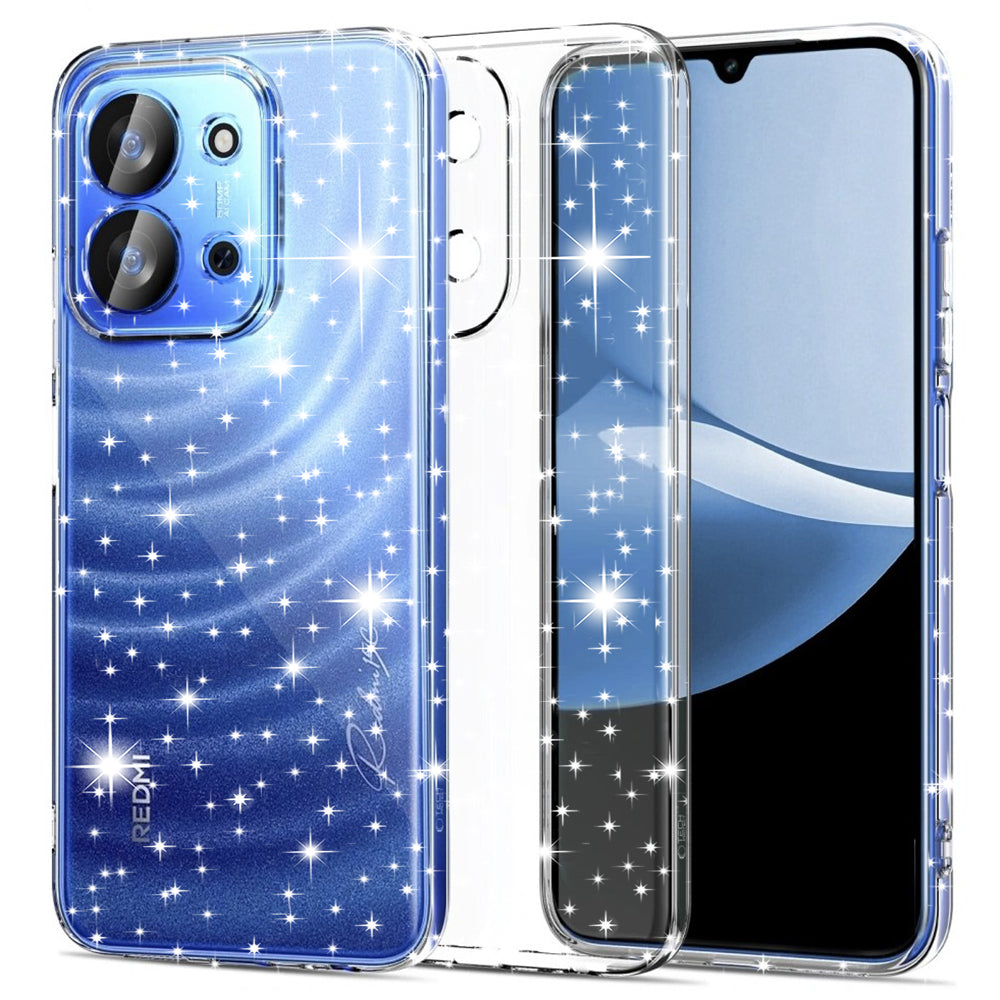 Hülle für Xiaomi Redmi 15C 5G / 15C 4G, Techsuit, SparkleSkin, Transparent