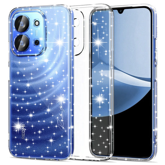Hülle für Xiaomi Redmi 15C 5G / 15C 4G, Techsuit, SparkleSkin, Transparent