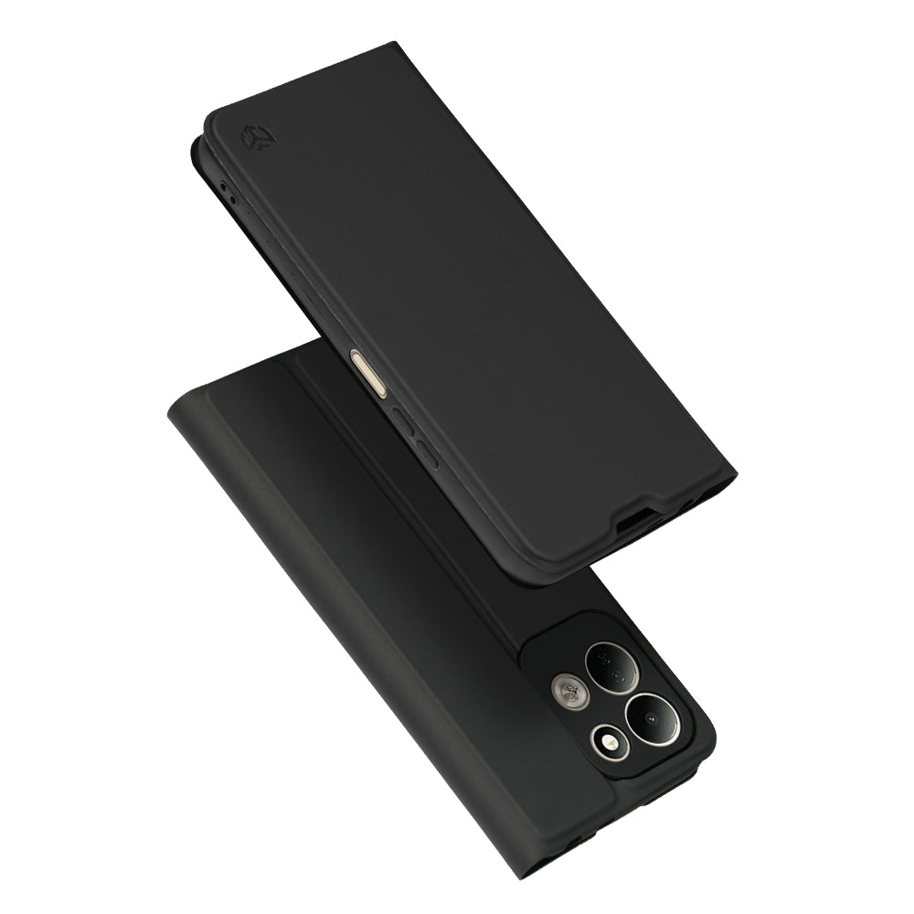 Hülle für Xiaomi Redmi 17 5G / 17 4G, Techsuit, Magskin Book, Schwarz