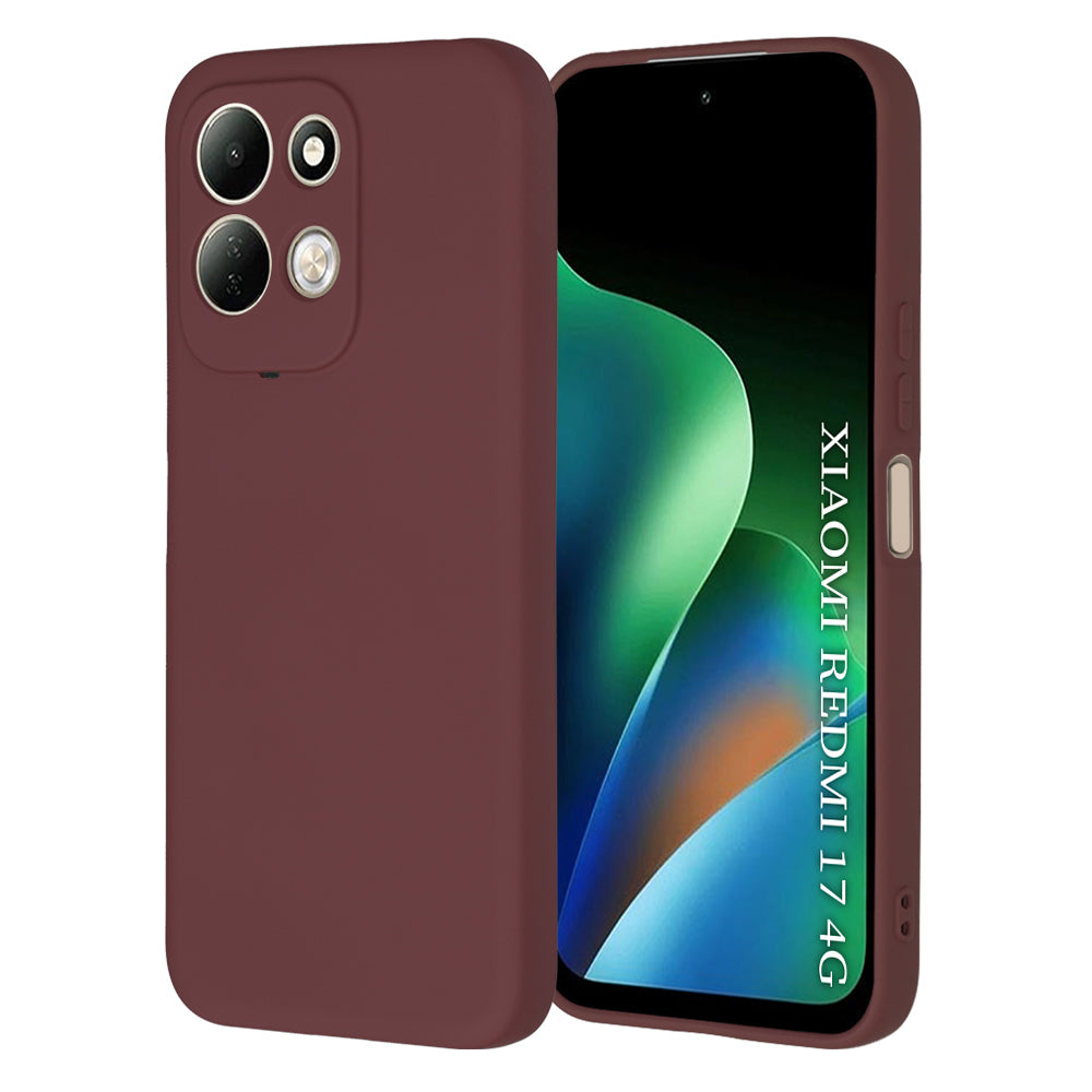 Hülle für Xiaomi Redmi 17 5G / 17 4G, Techsuit, SoftFlex, Burgunderrot
