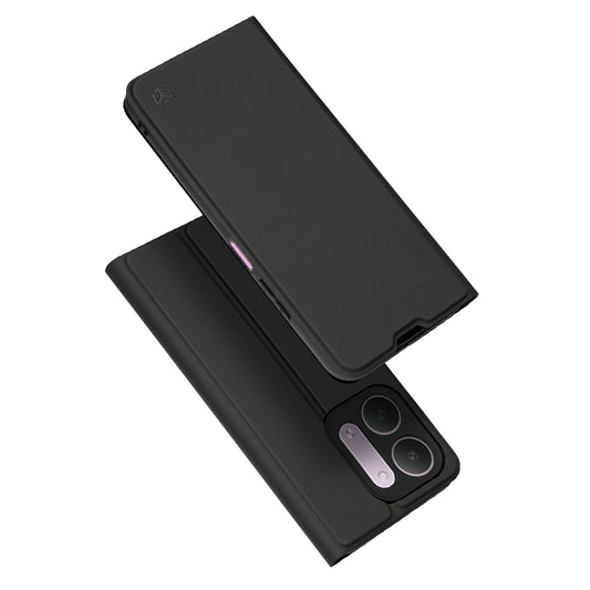 Hülle für Xiaomi Redmi 17C 5G, Techsuit, Magskin Book, Schwarz