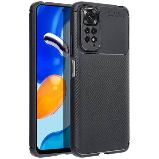Hülle für Xiaomi Poco C65 / Redmi 13C, OEM, Carbon Premium, Schwarz
