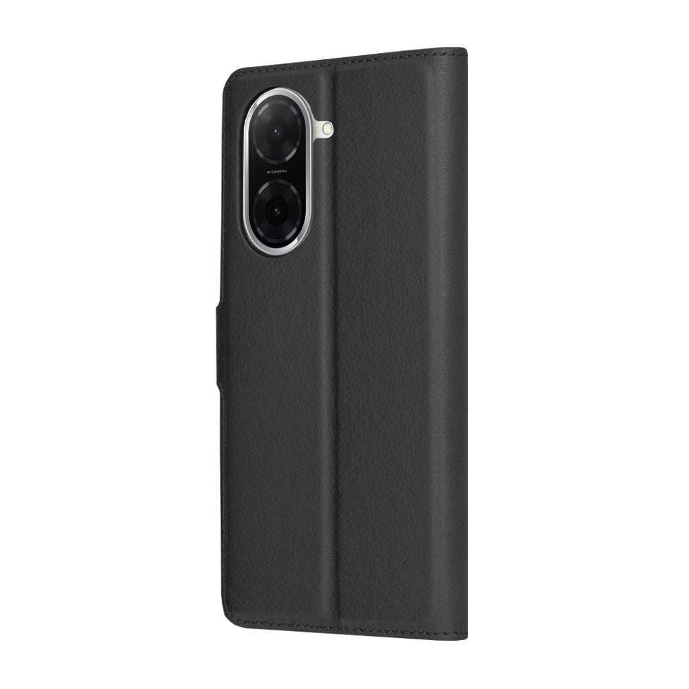 Hülle für Xiaomi Redmi A5 4G (Regional), Techsuit, Leder-Folio, Schwarz