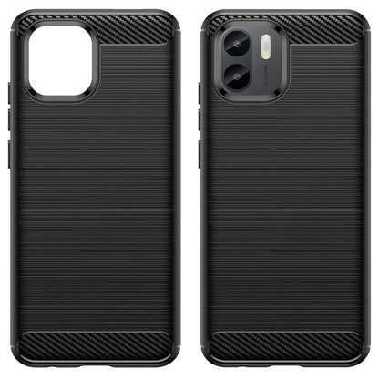 Hülle für Xiaomi Redmi A2+ / A1+, Techsuit, Carbon, Schwarz