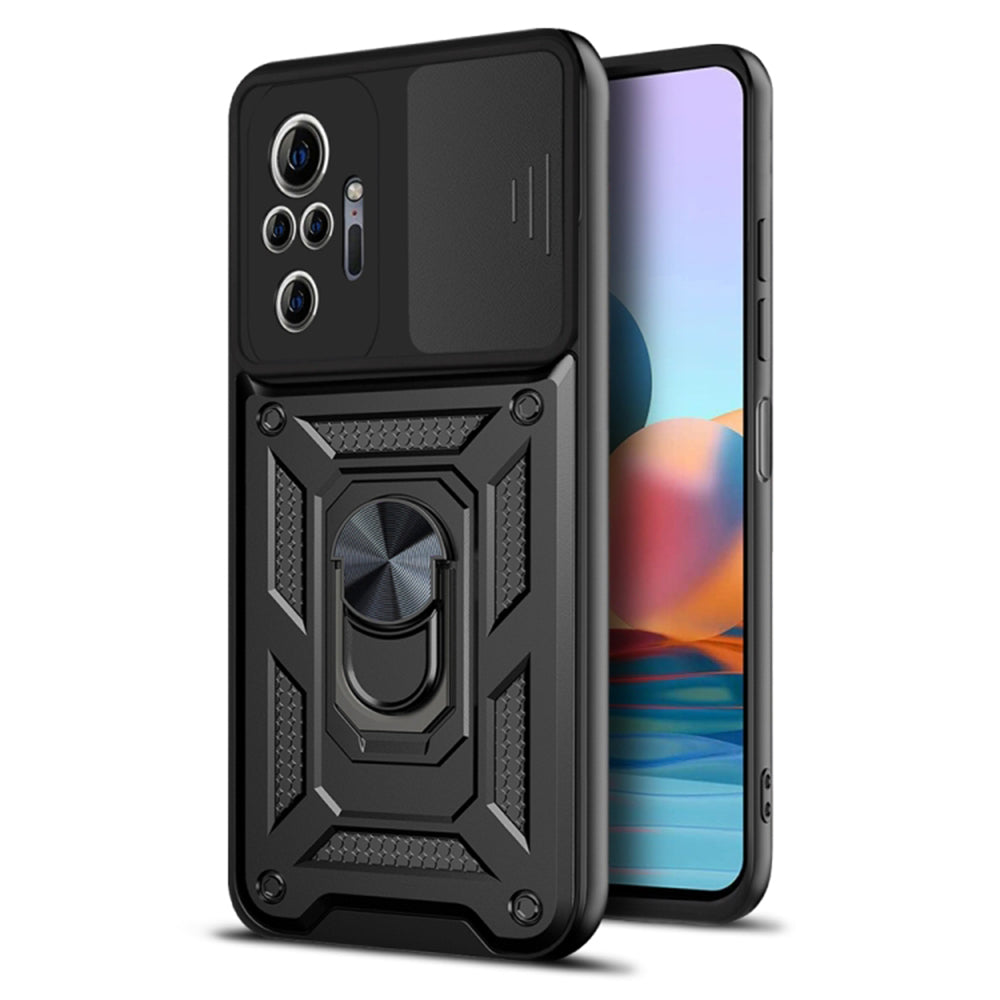 Hülle für Xiaomi Redmi Note 10 Pro Max / Note 10 Pro, Techsuit, CamShield, Schwarz