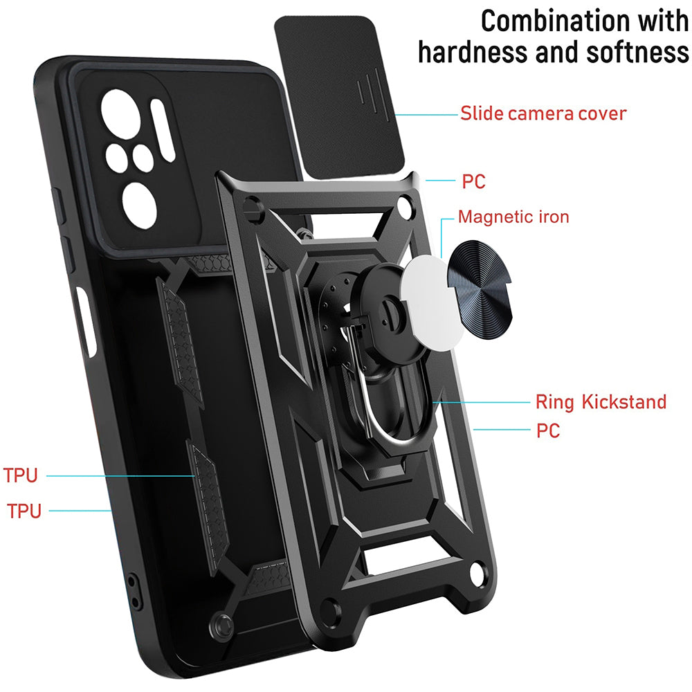 Hülle für Xiaomi Redmi Note 10 Pro Max / Note 10 Pro, Techsuit, CamShield, Schwarz