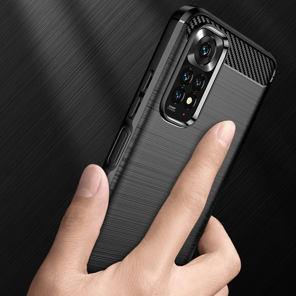 Case for Xiaomi Redmi Note 11S / Note 11, Techsuit, Carbon, Black