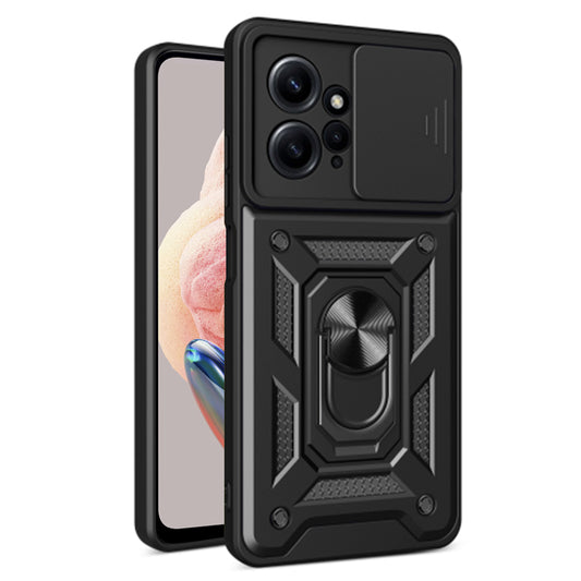 Hülle für Xiaomi Redmi Note 12 4G, Techsuit, CamShield, Schwarz
