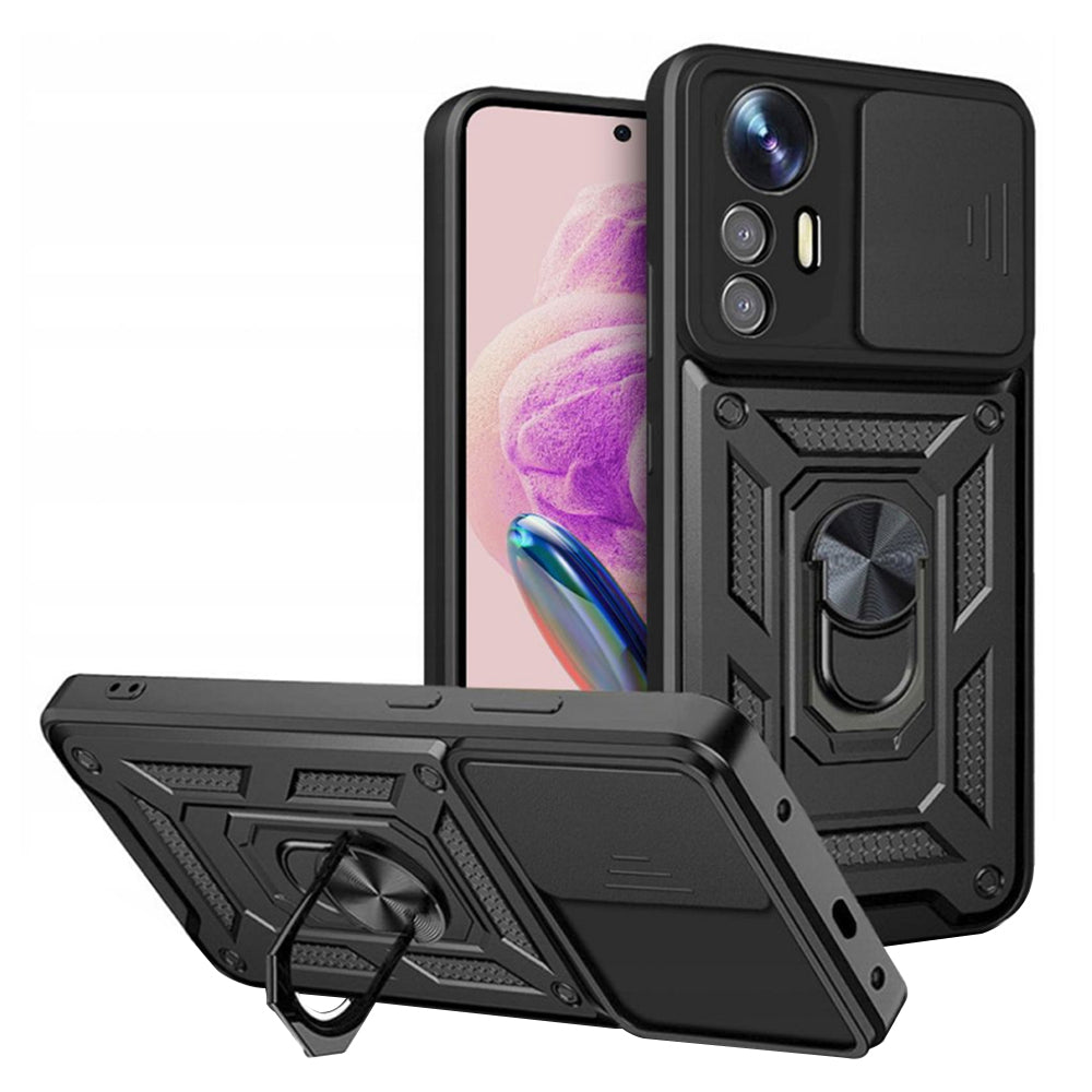 Hülle für Xiaomi Redmi Note 12S, Techsuit, CamShield, Schwarz
