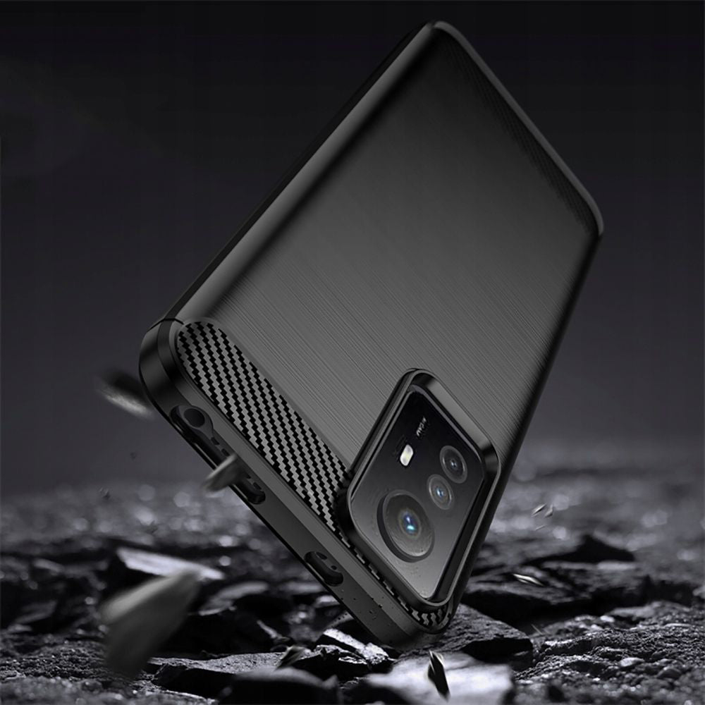 Hülle für Xiaomi Redmi Note 12S, Techsuit, Carbon, Schwarz