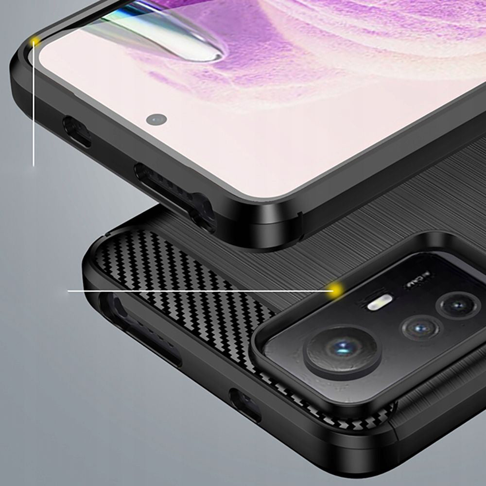 Hülle für Xiaomi Redmi Note 12S, Techsuit, Carbon, Schwarz