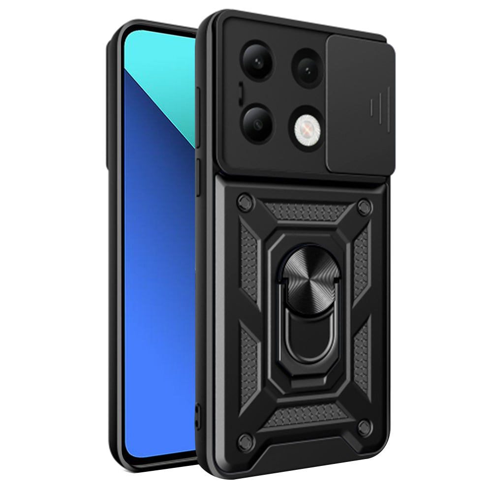Hülle für Xiaomi Redmi Note 13 4G, Techsuit, CamShield, Schwarz